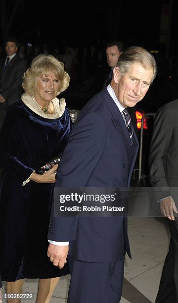 Prince Charles and The Duchess of Cornwall during Cocktail Party for TRH The Prince of Wales and The Duchess of Cornwall at the Museum of Modern Art...