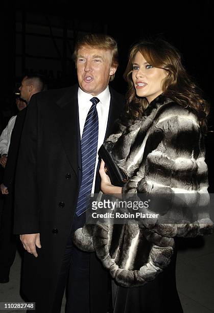 Donald and Melania Trump during Cocktail Party for TRH The Prince of Wales and The Duchess of Cornwall at the Museum of Modern Art - November 1, 2005...