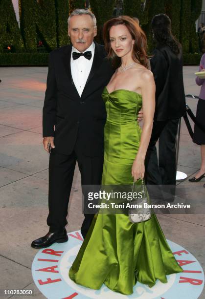 Dennis Hopper and Victoria Duffy during 2006 Vanity Fair Oscar Party Hosted by Graydon Carter - Arrivals at Morton's in West Hollywood, California,...