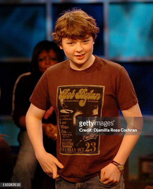 Spencer Breslin during Zooey Deschanel, Spencer Breslin and Julia Mancuso Visit Fuse's "Daily Download" - March 9, 2006 at FUSE Studios in New York,...