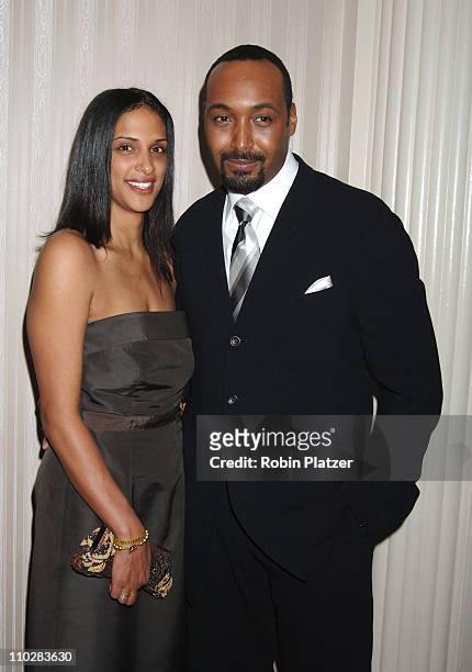 Vanessa Riding and Jesse L Martin during International Radio and Television Society Foundation Gold Medal Award Dinner Honoring Jeff Zucker at The...