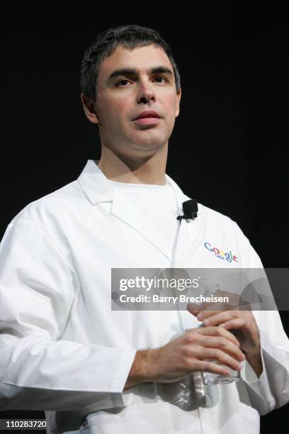 Larry Page, co-founder of Google during 2006 International Consumer Electronics Show - Keynote Address with Larry Page at Las Vegas Convention Center...