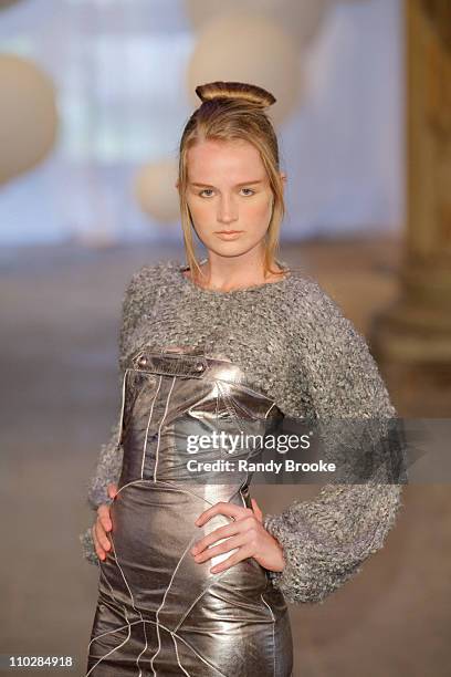 Model wearing Walter Rodrigues Fall/Winter 2006 during Fashion Rio Fall/Winter 2006 - Walter Rodrigues - Runway at Casa Franca Brazil in Rio de...