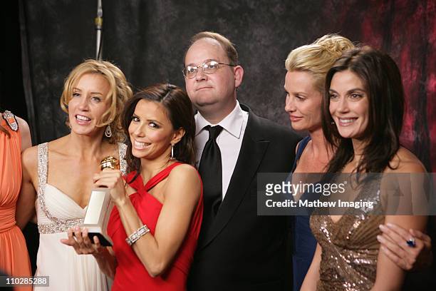 Felicity Huffman, Eva Longoria, Marc Cherry, Nicollette Sheridan and Teri Hatcher of "Desperate Housewives," winner of Best Television Series -...