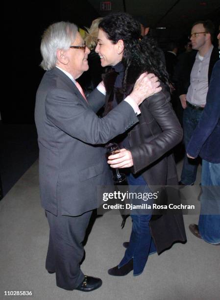 Dominick Dunne and Julianna Margulies during "Why We Fight" New York City Screening - January 17, 2006 at Sony Screening Room in New York City, New...