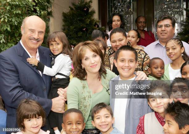 Dr. Phil and Robin McGraw on behalf of the entire McGraw family are joined by children from the Los Angeles area as they announce a personal donation...