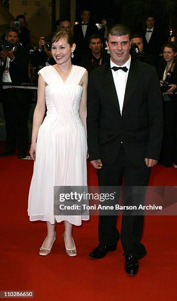 Adelaide Leroux and Bruno Dumont during 2006 Cannes Film Festival - "Flandres" Premiere at Palais des Festival in Cannes, France.