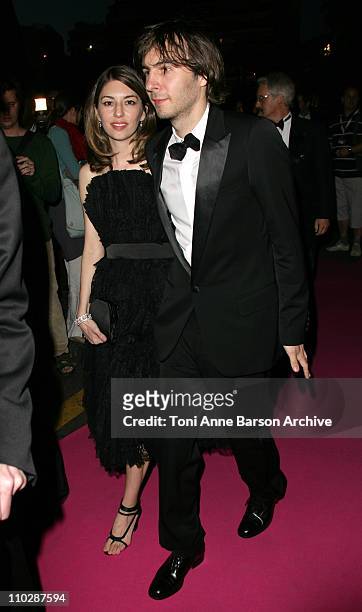 Sofia Coppola and Thomas Mars during 2006 Cannes Film Festival - "Marie Antoinette" After Party - Arrivals at Palais des Festival in Cannes, France.