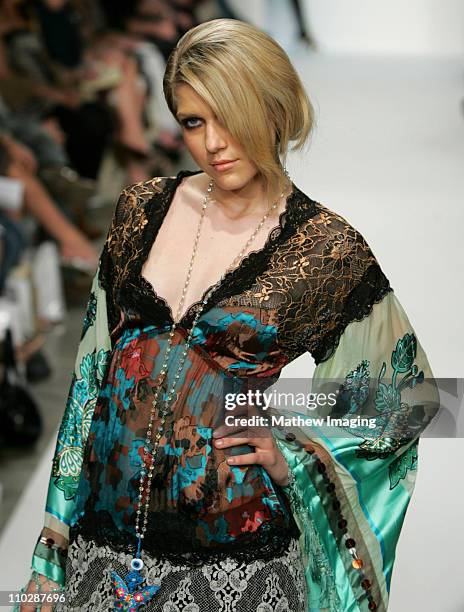 Model wearing Meghan Fall 2006 during Mercedes-Benz Fall 2006 L.A. Fashion Week at Smashbox Studios - Meghan - Runway at Smashbox Studios in Culver...