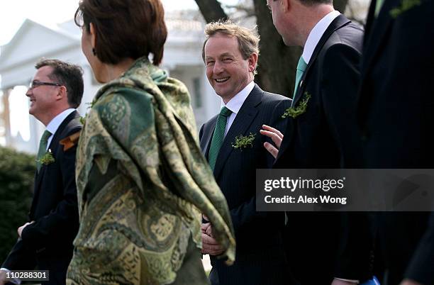 Irish Prime Minister Enda Kenny leaves the White House after a meeting with U.S. President Barack Obama March 17, 2011 in Washington, DC. President...