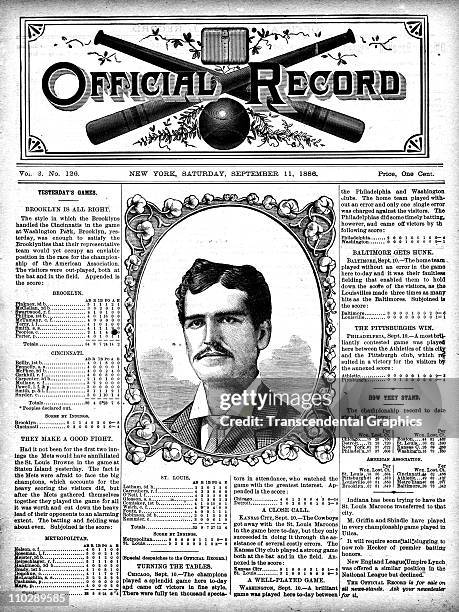 Chick Fulmer, recently retired infielder from the National League, appears on the front page of The Official Record baseball newspaper issued in the...