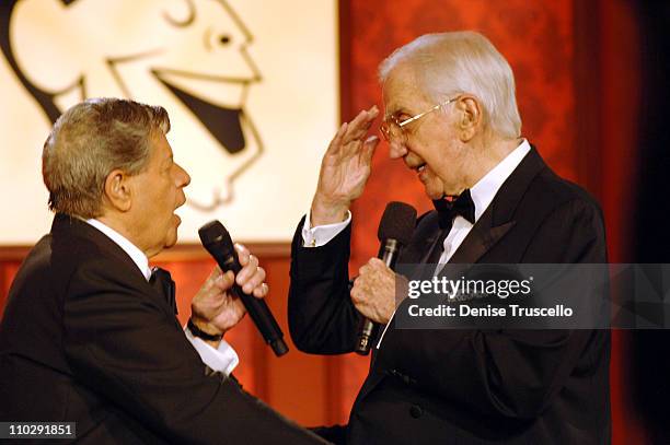 Jerry Lewis and Ed McMahon during 2006 Jerry Lewis MDA Telethon - Day 1 at South Coast Hotel and Casino in Las Vegas, Nevada.