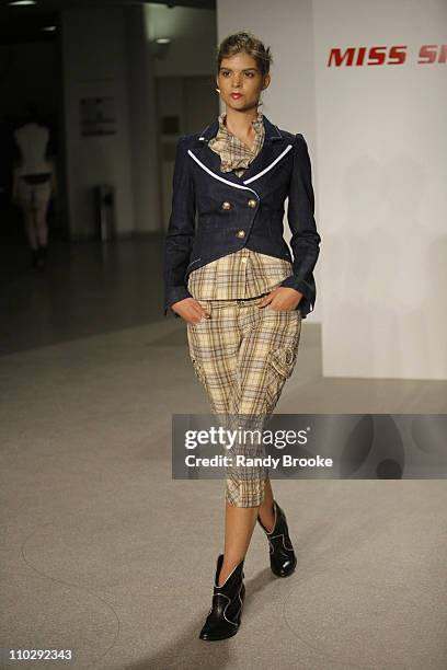 Fabiana Semprebom wearing Miss Sixty Spring 2007 during Olympus Fashion Week Spring 2007 - Miss Sixty - Runway at Guggenheim Museum in New York City,...