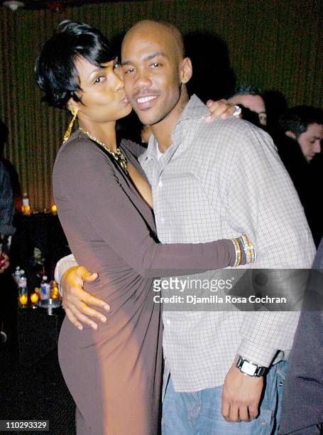 LaTasha Marbury and Stephon Marbury during Party at Manor for Stephon Marbury and Steve Francis of the New York Knicks - February 23, 2007 at Manor...