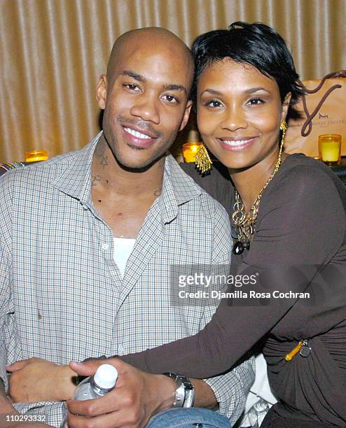 Stephon Marbury and LaTasha Marbury during Party at Manor for Stephon Marbury and Steve Francis of the New York Knicks - February 23, 2007 at Manor...