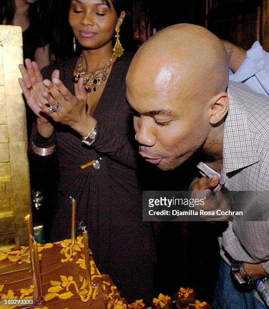 LaTasha Marbury and Stephon Marbury during Party at Manor for Stephon Marbury and Steve Francis of the New York Knicks - February 23, 2007 at Manor...