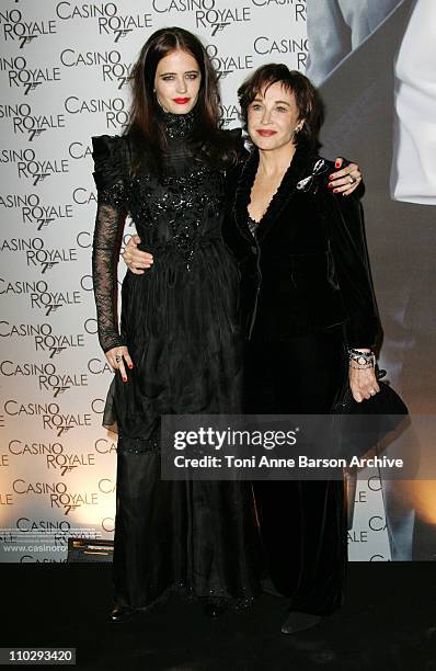 Eva Green and Mother Marlene Jobert during "Casino Royale" Paris Premiere - Inside Arrivals at Le Grand Rex Theater in Paris, France.
