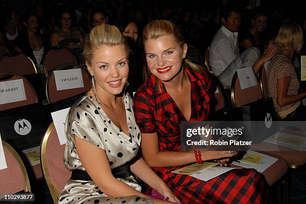 Bree Williamson and Heather Tom during Olympus Fashion Week Spring 2007 - Gen Art - Red Carpet and Front Row at The Manhattan Center in New York...