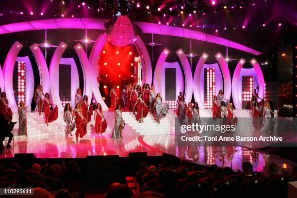 Miss France 2007 Contestants during Miss France 2007 Pageant at Palais du Futuroscope de Poitiers in Poitiers, France.