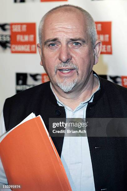 Peter Gabriel during The Second Annual Dinner and Concert to Benefit WITNESS Co-Hosted by WITNESS Founder Peter Gabriel and Gael Garcia Bernal at...