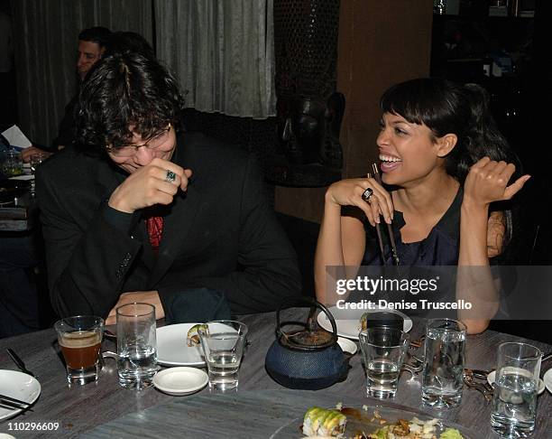 Clay Dawson and Rosario Dawson during Rosario Dawson Hosts Worship Thursday's at TAO Asian Bisto at The Venetian Hotel and Casino Resort at TAO Asian...