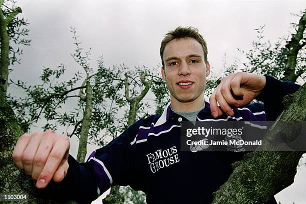 Portrait of Andrew Henderson of Scotland during a photoshoot held before the forthcoming Lloyds TSB Six Nations Championship match between Italy and...