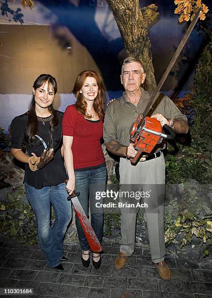 Jordana Brewster, Diora Baird and R. Lee Ermey during CHAMBER LIVE! Featuring House of Horrors at Madame Tussauds at Madame Tussauds New York in New...
