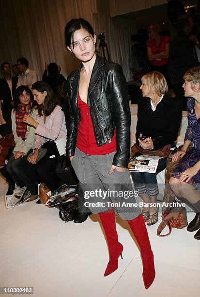 Delphine Chaneac during Paris Fashion Week - Spring Summer 2007 - Jean-Louis Scherrer - Front Row at Caroussel du Louvre in Paris, France.