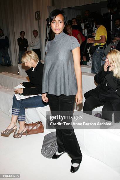 Sonia Rolland during Paris Fashion Week - Spring Summer 2007 - Jean-Louis Scherrer - Front Row at Caroussel du Louvre in Paris, France.