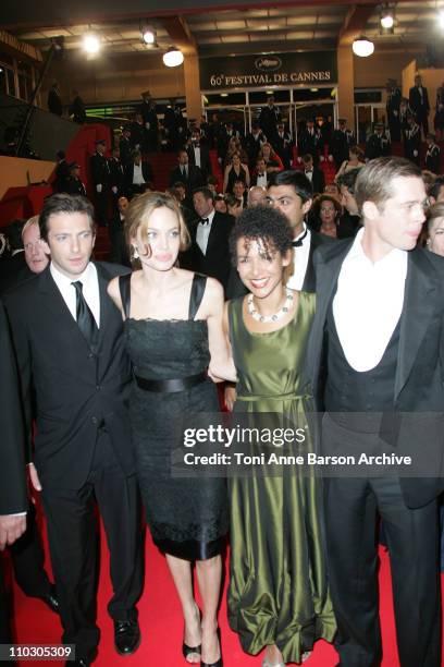 Dan Futterman, Angelina Jolie, Mariane Pearl and Brad Pitt