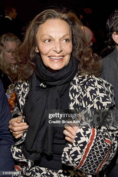 Diane Von Furstenberg during Mercedes-Benz Fashion Week Fall 2007 - Derek Lam - Front Row at The Tunnel, 269 11th Ave in New York, New York, United...