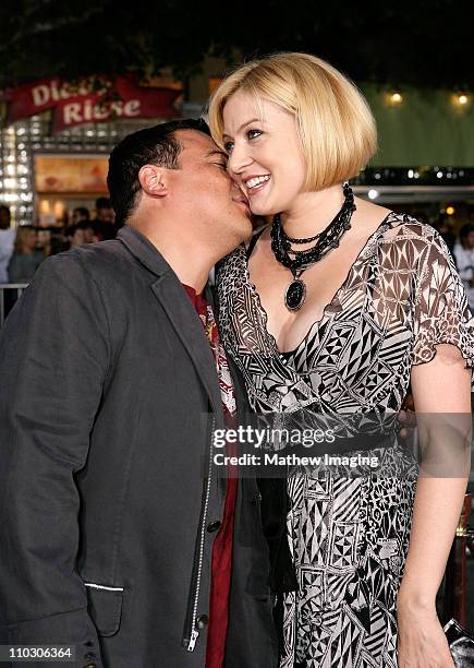 Carlos Mencia and Amy Mencia at the premiere of "The Heartbreak Kid" at Mann's Village Theater on September 27, 2007 in Westwood, California.