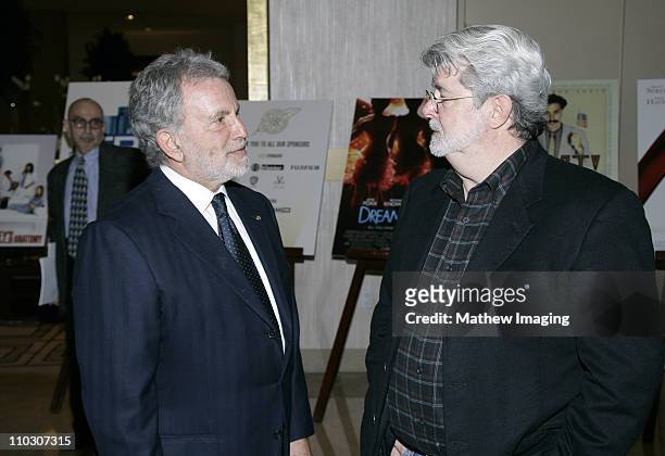 Sid Ganis, president of the Academy of Motion Picture Art & Sciences and George Lucas