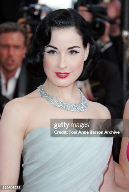 Dita Von Teese during 2007 Cannes Film Festival - "Ocean's Thirteen" Premiere at Palais des Festivals in Cannes, France.