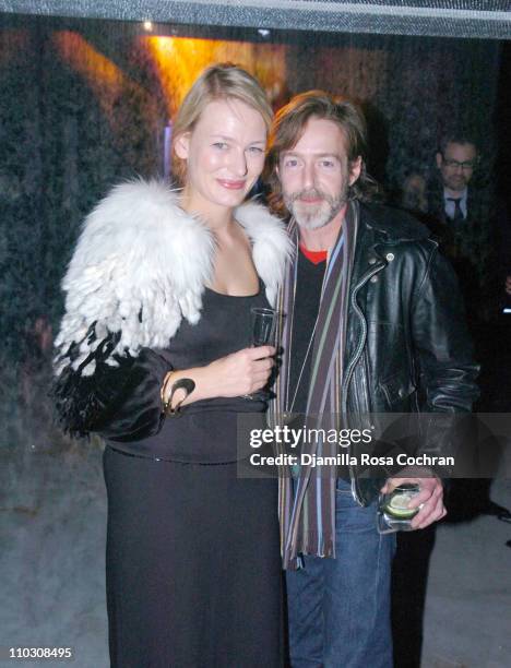 Monique Faber and Jeff Burton during Mercedes-Benz Fashion Week Fall 2007 - Georg Jensen Cave Jewelry Launch Party at 7 World Trade Center in New...