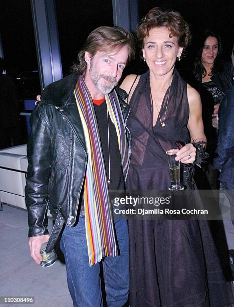 Jeff Burton and Amanda Hoejsgaard during Mercedes-Benz Fashion Week Fall 2007 - Georg Jensen Cave Jewelry Launch Party at 7 World Trade Center in New...