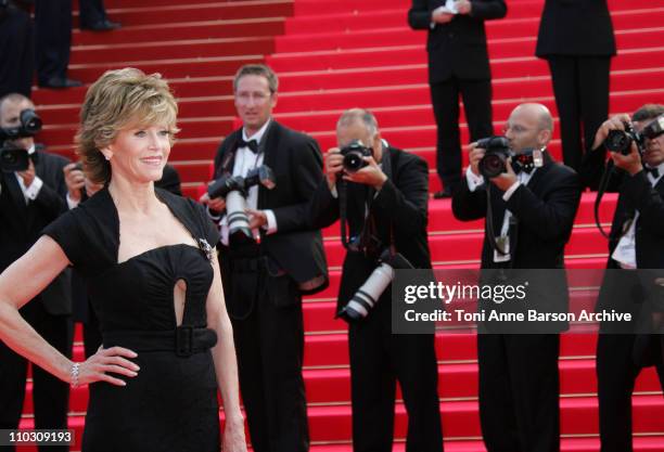 Jane Fonda during 2007 Cannes Film Festival - "Promise Me This" Premiere at Palais des Festivals in Cannes, France.