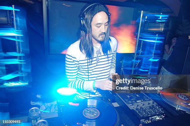 Steve Aoki during Heineken Thirst Studio Global Sessions Featuring DJ's CosmicSpaceMunkys, DJ Paul Oakenfold, DJ Inferno, Them Jeans and DJ Steve...