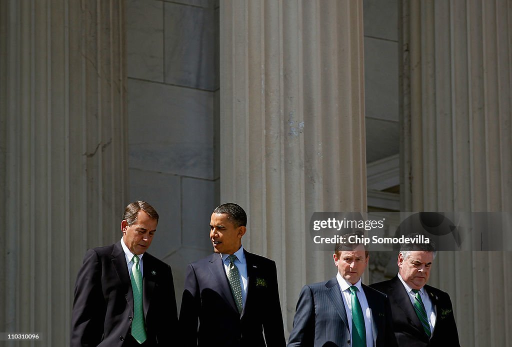 Obama Hosts Irish Prime Minister At White House On St. Patrick's Day