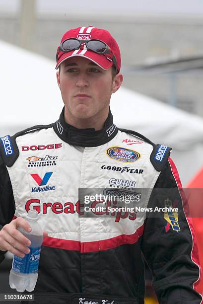 Kasey Kahne during practice for the Busch Series Hershey's Kisses 300 at Daytona International Speedway in Daytona Beach, FL.