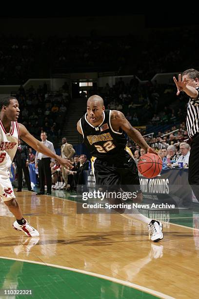 College Basketball - University of Wisconsin-MIlwaukee Ed McCants against Alabama during the first round of the NCAA Tournament on March 17, 2005 in...