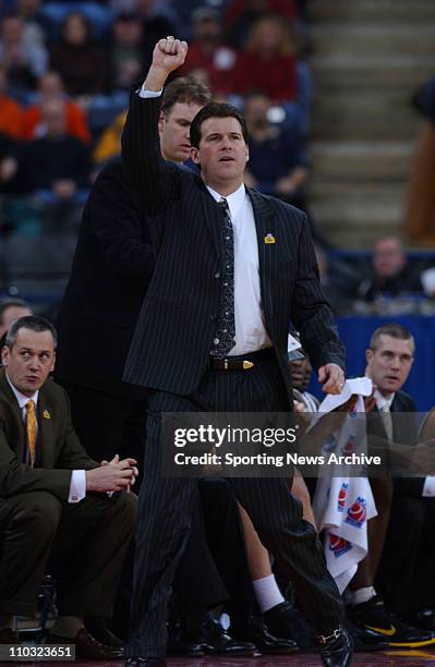 College Basketball Championship - Cincinnati against Iowa head coach, Steve Alford during the first round of the NCAA Tournament on March 17, 2005 in...