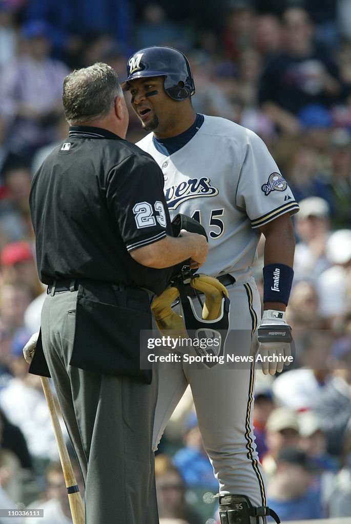 Rick Reed Apr 09, 2005; Chicago, IL, USA; Umpire, Rick Reed Milwaukee Brewers ...
