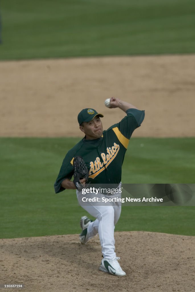 MLB Baseball - Oakland Athletics Ricardo Rincon against Milwaukee ...