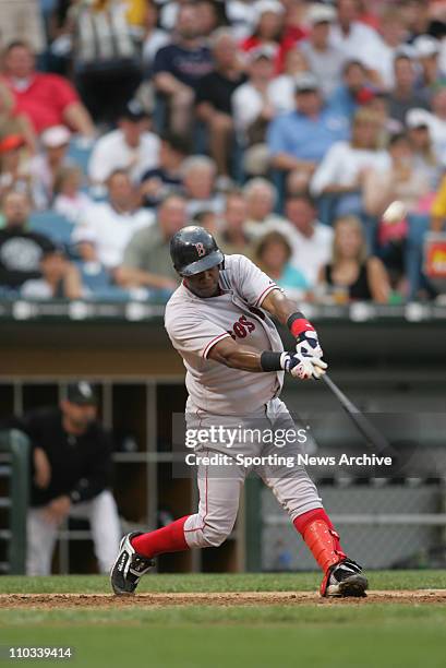 Boston Red Sox Edgar Renteria against Chicago White Sox in Chicago, Ill., on July 23, 2005. The Red Sox won 3-0.