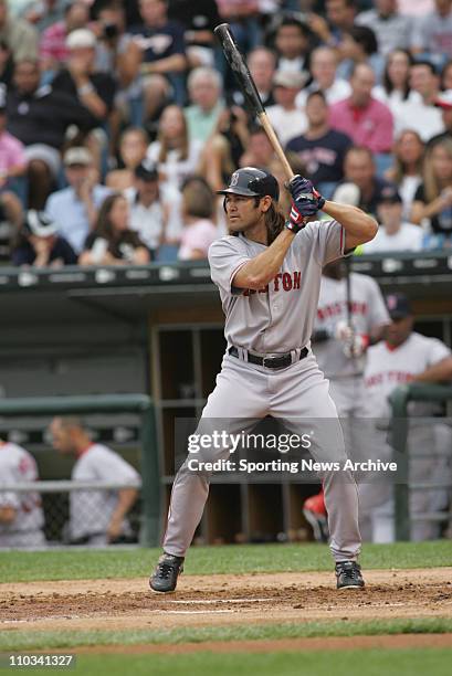 Boston Red Sox Johnny Damon against Chicago White Sox in Chicago, Ill., on July 23, 2005. The Red Sox won 3-0.