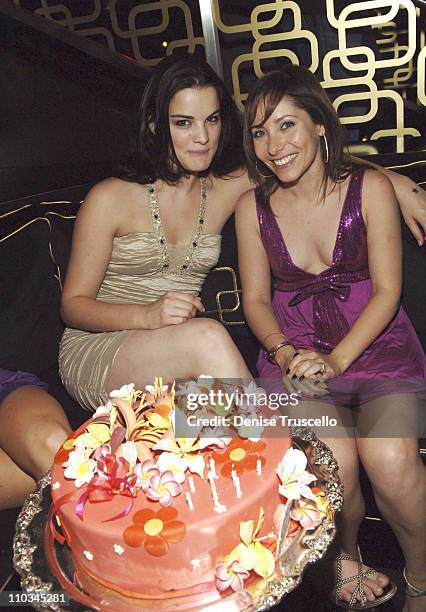 Actress Jaimie Alexander and actress Anna Marie Wayne attend Jaimie's birthday party hosted by the cast of 'Kyle XY' at The Bank Nightclub at...