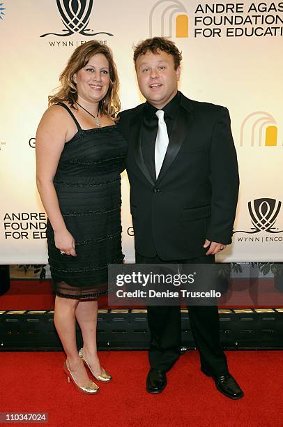 Comedian Frank Caliendo and wife arrive at the 14th annual Andre Agassi Foundation for Education's Grand Slam for Children benefit concert at Wynn...