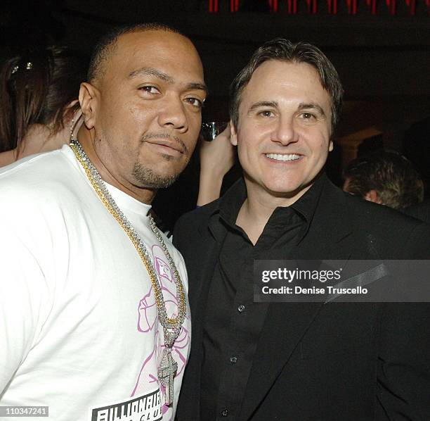 Music producer Timbaland and co-owner of the Sacramento Kings Gavin Maloof attends Gavin's housewarming party at his private residence on October 25,...