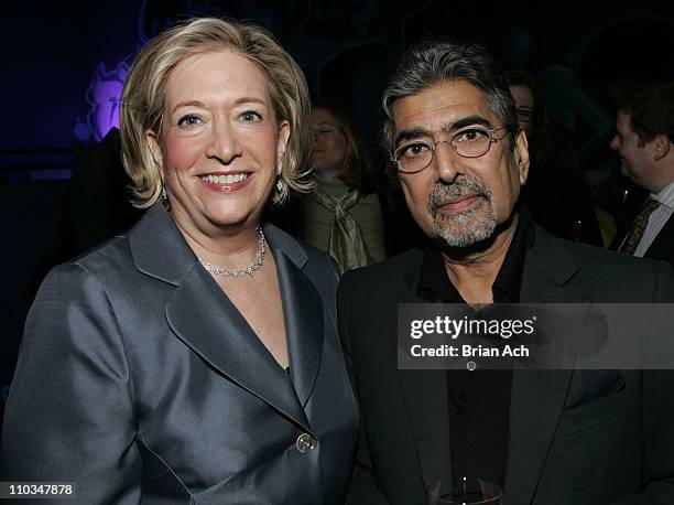 Bon AppZtit's Editor in Chief Barbara Fairchild and Sonny Mehta at the Bon Appetit Supper Club hosts tribute dinner for Knopf editor Judith Jones on...
